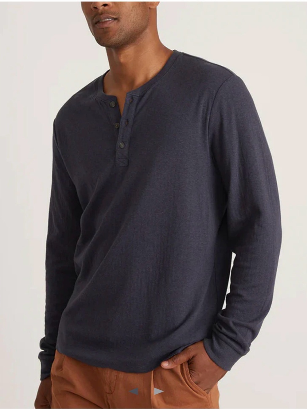 Marine Layer Men's Long-Sleeve Henley - Slate Blue